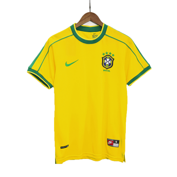 Maglia Calcio Vintage Brasile Casa 1998 – Gialla