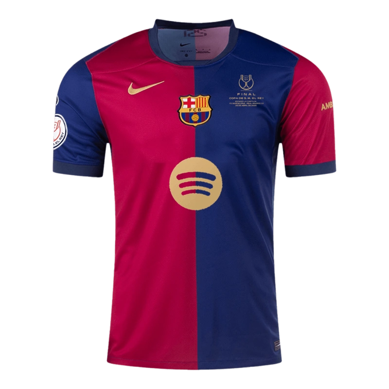 Maglia casalinga del Barcellona 2024/25 - Finale di Coppa del Re - Rossa e Blu