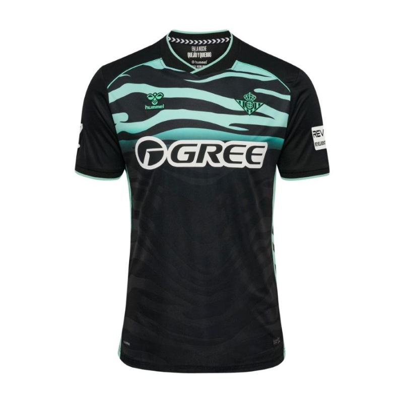 Maglia Real Betis 2025-2026 – Nera con Dettagli Verde Menta