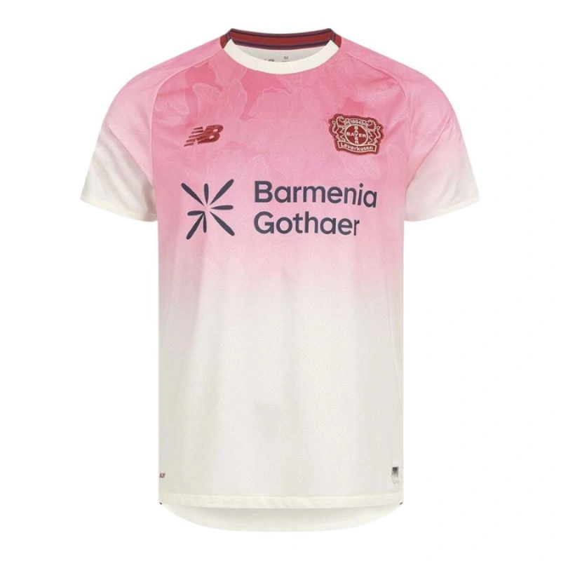 Maglia da Calcio Bayer Leverkusen Trasferta 2025-2026 – Bianco e Rosa sfumato