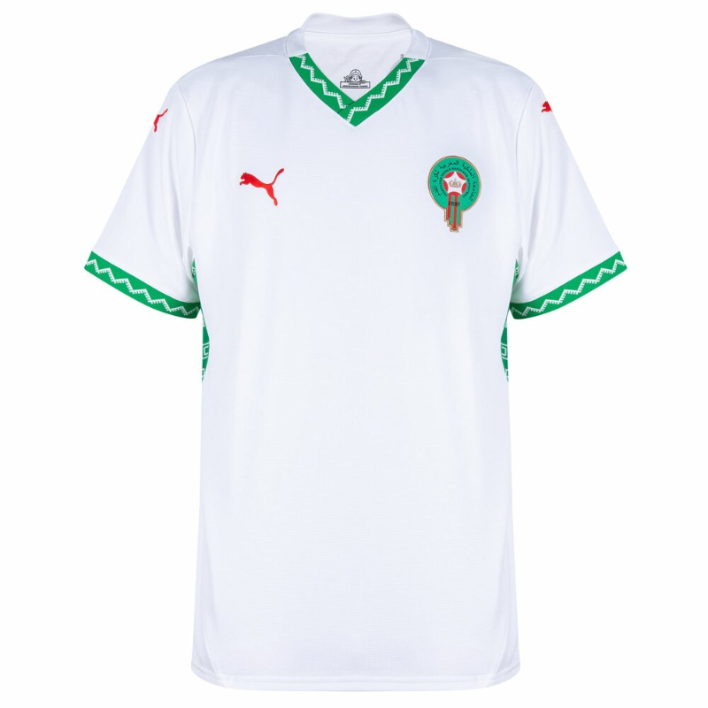 Maglia da Calcio Marocco Trasferta 2025-2026 - Bianco e Rosso