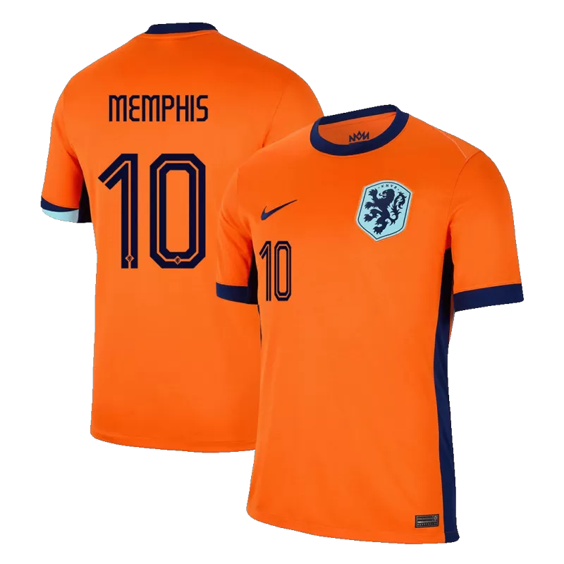 Maglia Calcio Olanda Home EURO 2024 – MEMPHIS #10 – Arancione 