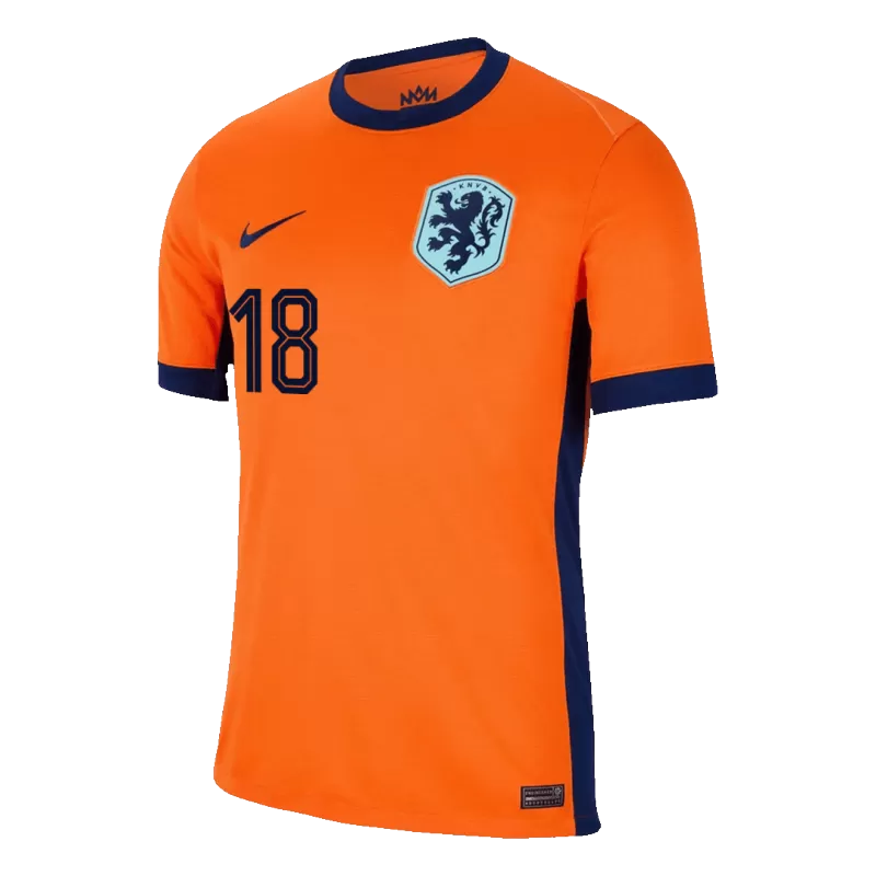 Maglia Calcio Olanda  Home EURO 2024 – MALEN #18 – Arancione