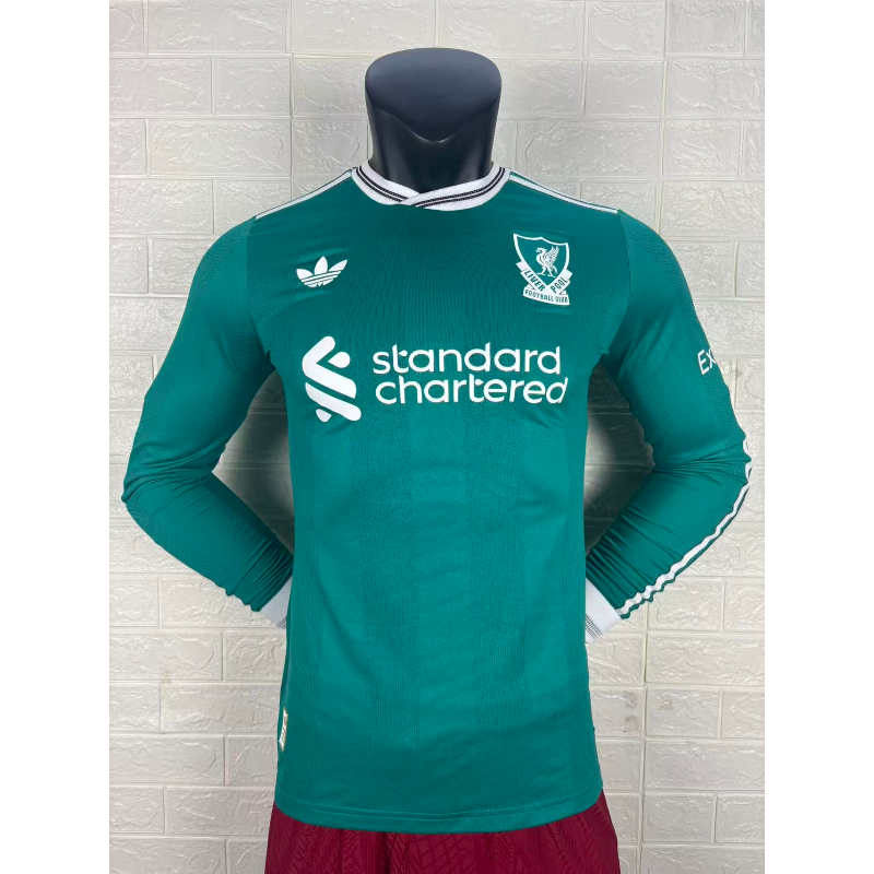 Liverpool 25/26 Terza Sea Green Maglia Lunga Giocatore Liverpool 25/26 Terza Sea Green Maglia Lunga Giocatore