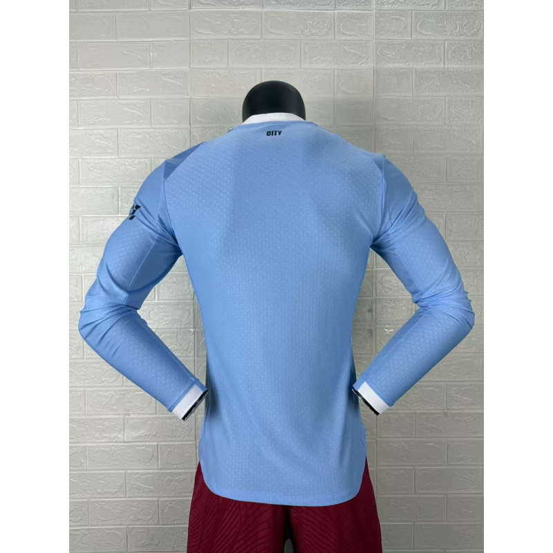 Maglia Manchester City Home 2025/26 Versione Giocatore Manica Lunga Maglia Manchester City Home 2025/26 Versione Giocatore Manica Lunga