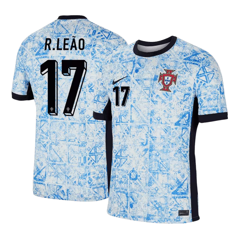 Maglia Trasferta Portogallo EURO 2024 – R.LEÃO #17 – Blu & Bianca