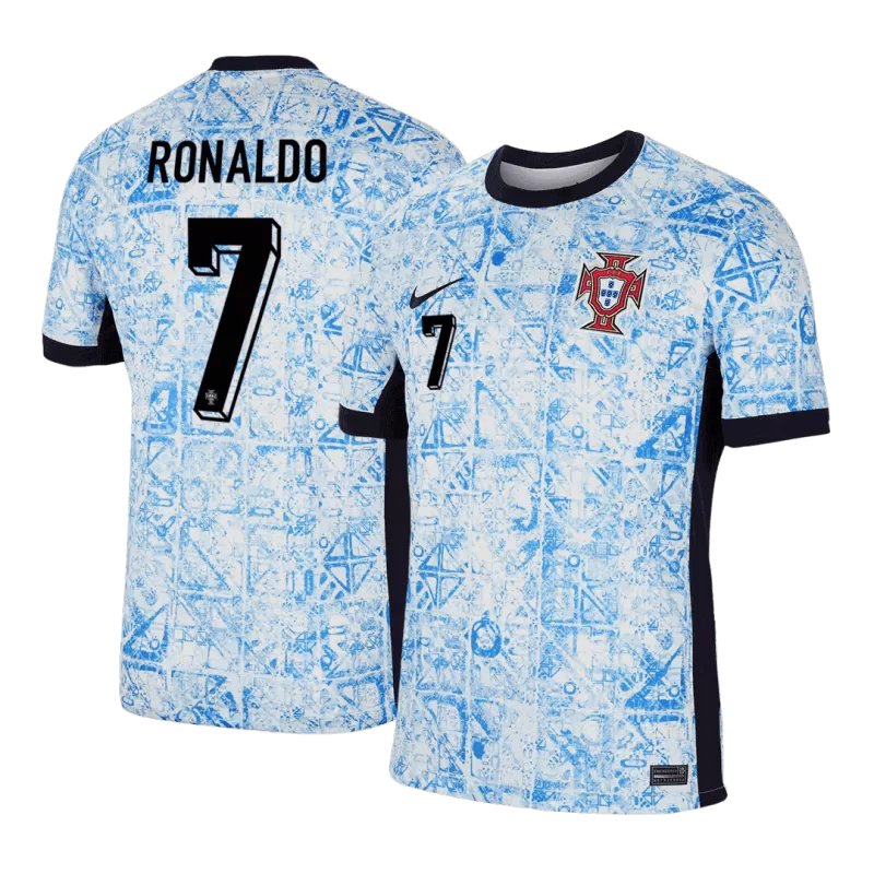 Maglia Trasferta Portogallo EURO 2024 – RONALDO #7 – Blu E Bianca