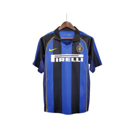 Maglia Calcio Vintage Inter Home 2001-2002 - Nero e Blu