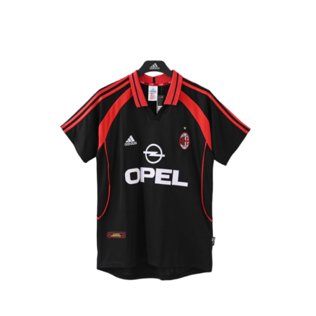 Maglia Calcio Vintage AC Milan Terza Maglia 2000-2001 - Grafite Rossonero