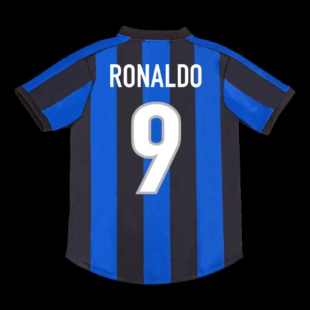Maglia Calcio Vintage Inter Home 1999/00 RONALDO #9 – Nera e Blu