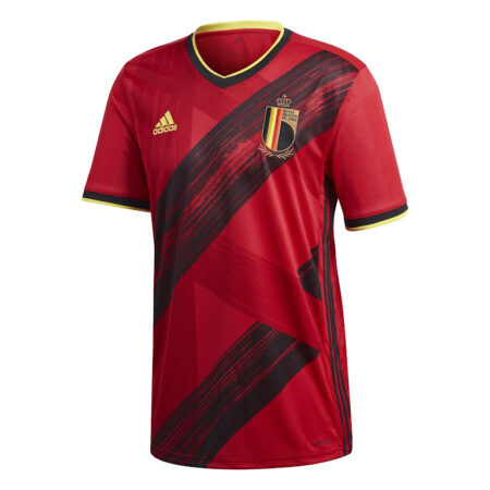 Maglia casalinga della nazionale belga 2020/21 rossa e nera