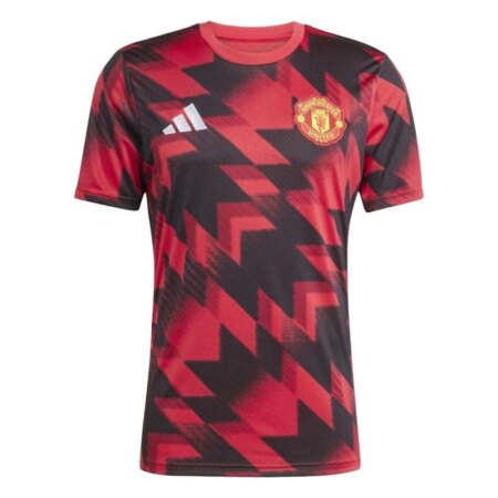 Maglia da Calcio Manchester United Pregara 2025‑26 – Rosso/Nero