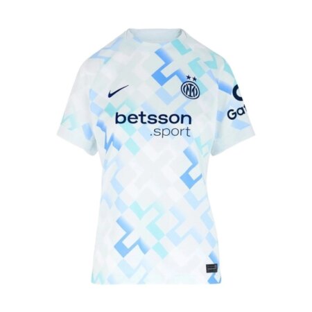 Maglia da Calcio Inter Milan Donna Trasferta 2025-2026 – Bianco con dettagli Blu