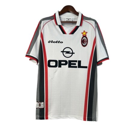 Maglia da Calcio Vintage AC Milan Trasferta 1996-97 - Bianca