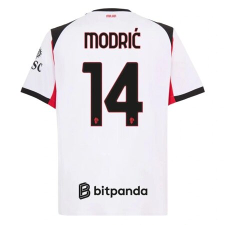 Maglia da Calcio AC Milan Trasferta 2025‑2026 Modrić #14 – Bianco