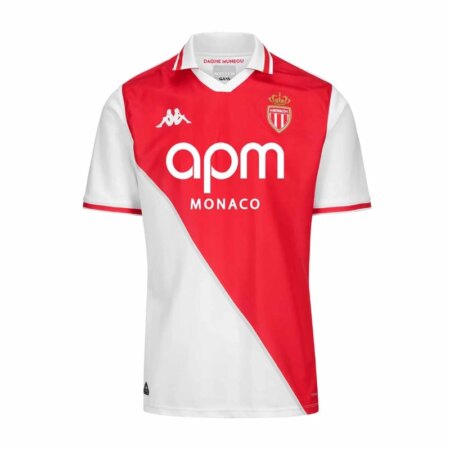 Maglia da Calcio AS Monaco Casa 2024‑2025 – Rosso & Bianco