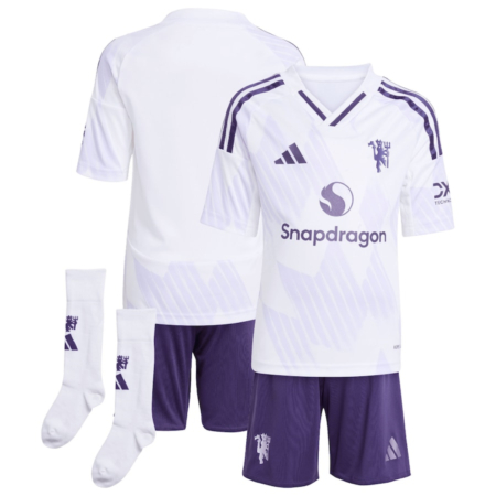Kit Bambino Manchester United 2025/26 Trasferta – Set ufficiale con maglia