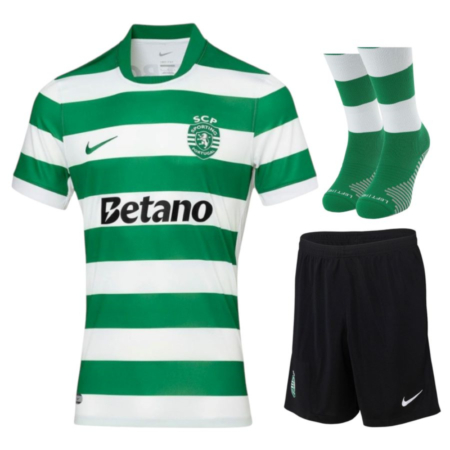 Kit completo bambino Sporting CP 2025-2026 Maglia casa – Verde Classico