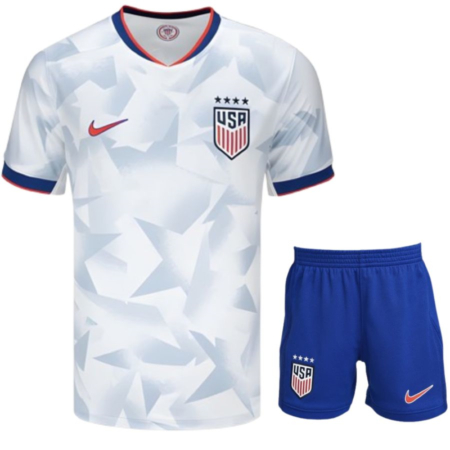 Maglia Casa Bambino USA 2025-2026 con Pantaloncini – Completo Ufficiale Nazionale