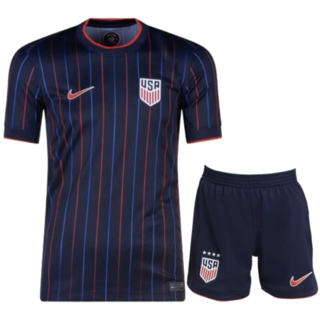 Maglia Trasferta Bambino USA 2025-2026 con Pantaloncini – Completo Ufficiale Nazionale