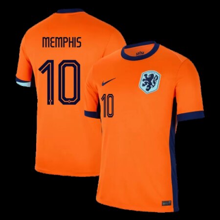 Maglia Calcio Olanda Home EURO 2024 – MEMPHIS #10 – Arancione