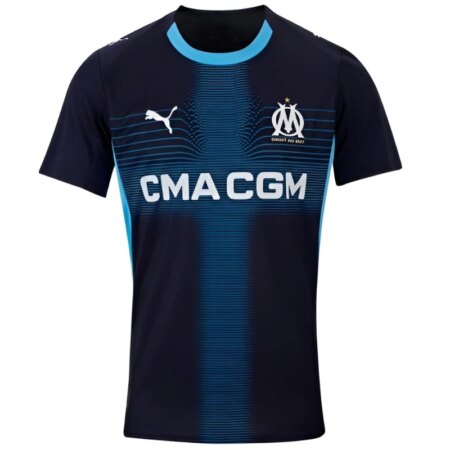 Maglia da Calcio Olympique Marsiglia Trasferta 2025-2026 - Nero e Blu
