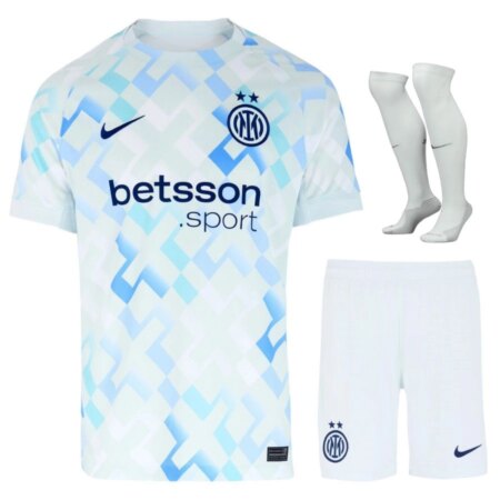 Maglia da Calcio Inter Trasferta 2025‑2026 Bambini – Bianco e Blu