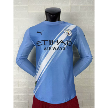 Maglia Manchester City Home 2025/26 Versione Giocatore Manica Lunga