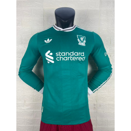 Liverpool 25/26 Terza Sea Green Maglia Lunga Giocatore
