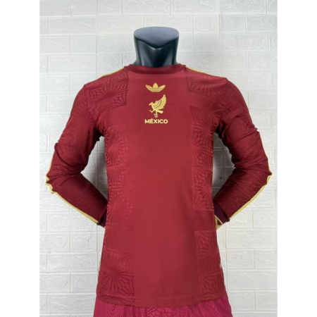 Divisa Messico Gold Cup 2025/26 Maglia Rossa Manica Lunga Versione Giocatore