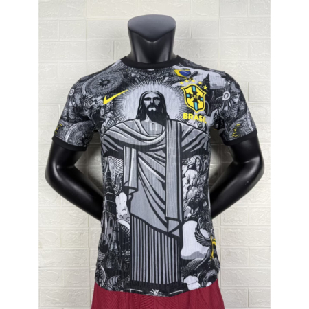 Maglia Brasile 2024/25 Special Edition Cristo Redentor grigia